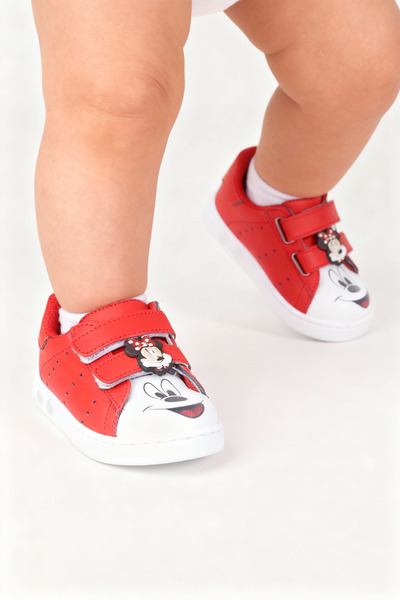 Süperland Ilk Adım Ayakkabısı Kız Bebek Ilk Adım Ayakkabısı Ortopedik Ilk Adım Ayakkabısı Işıklı Mickey Mouse