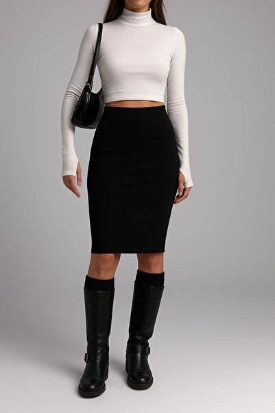 SLAW REZZ Жіноча чорна спідниця-олівець