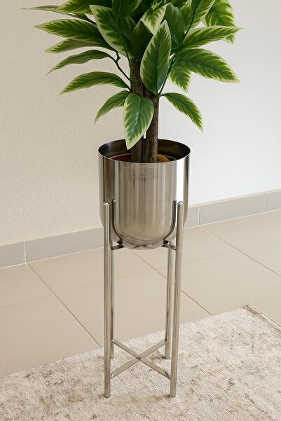 Valda 60CM NİKEL SAKSILIK ÇAP 20 CM