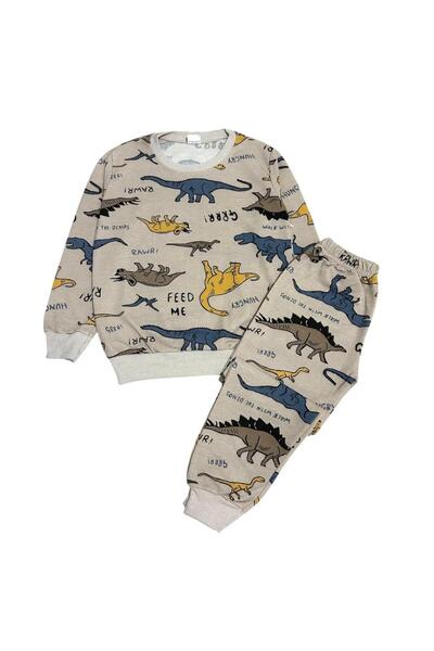 Arya Nisa Kids Boy's 100% Cotton Dinasor Printed Chartoned Pjama Set