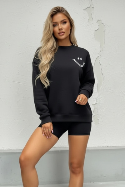 UNCİA OUTDOORS Unisex Oversize με στάμπα σε σχήμα Ο στο λαιμό