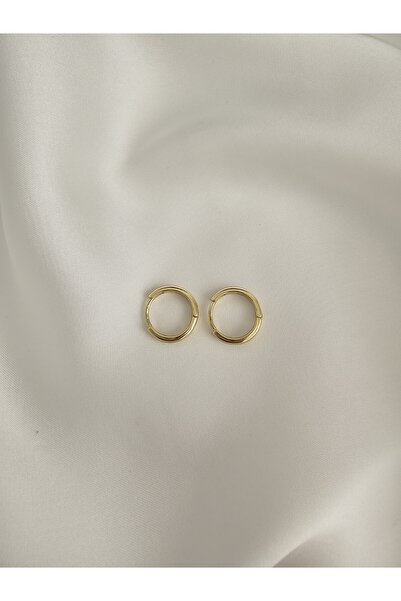 Zivazer Store Kadın Çelik Kararmaz Xuping 14k Altın Renginde Minik Halka Küpe