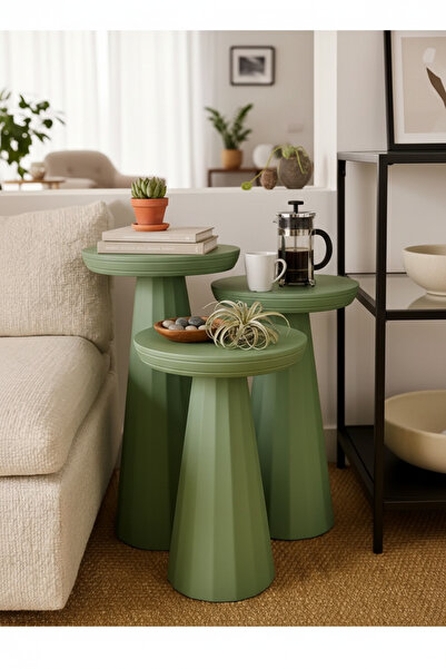 Özka Hobi Ahşap ÖZKA HOBİ IHLAMUR BOYALI VERNİKLİ MANTAR SEHPA,ORTA SEHPA