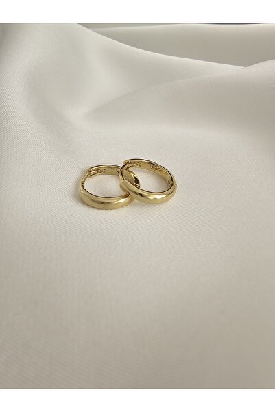 Zivazer Store Kadın Çelik Kararmaz Xuping 14k Altın Renginde Minik Halka Küpe