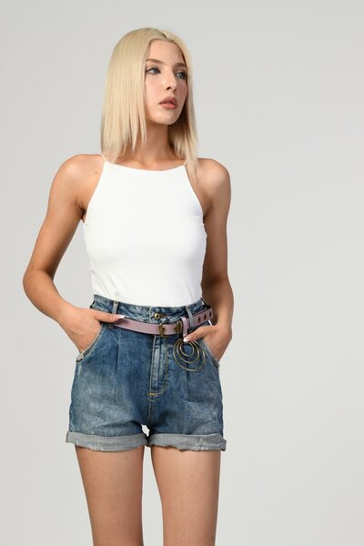 What's Up Whatsup Yüksek Bel Şort