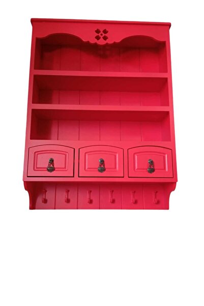 st koleksiyon hobi antika 3 çekmeceli 3 bölmeli raf