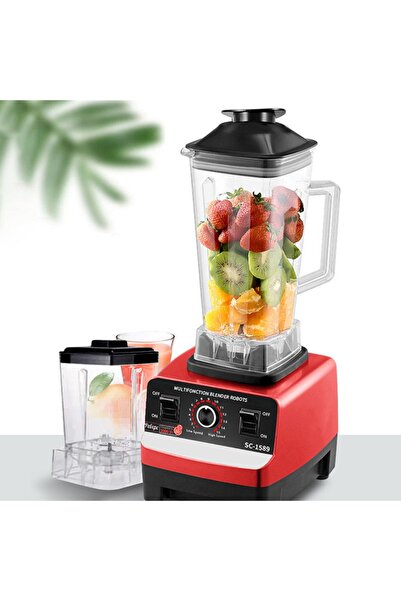 Zen Store خلاط كهربائي متعدد الوظائف 2 في 1 مع مطحنة حبوب، سعة 2.5 لتر، قوة 5500 واط