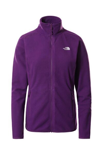 THE NORTH FACE 100 Glacier Γυναικείο φλις με φερμουάρ με πλήρη κάλυψη μωβ