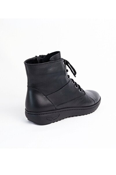 İNZE AYAKKABI Black Genuine Leather Boots - Model Name Curie
