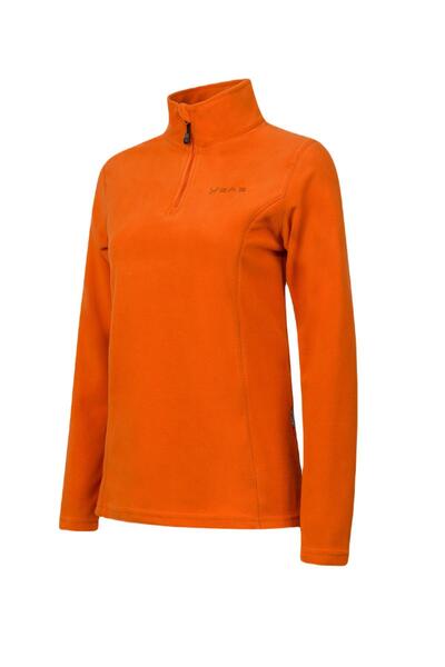 2AS Pinna Yarım Fermuarlı Kadın Polar Sweatshirt Turuncu