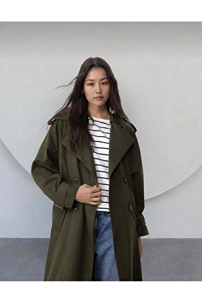The Moda Uzun Dökümlü Oversize Trençkot