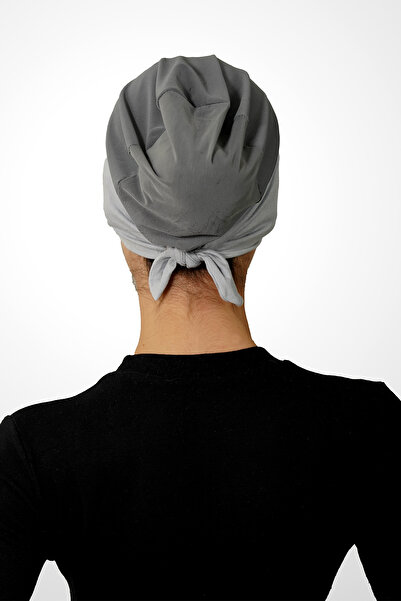 Şalcenneti.com Breathable Mesh Air Conditioned Bonnet – Seamless Front, Gray Color for Daily and Sports Use