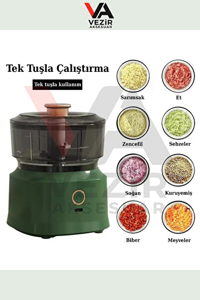 Egonex USB Şarjlı Mutfak Robotu – Çelik Bıçaklı, Kablosuz Mini Rondo & Doğrayıcı