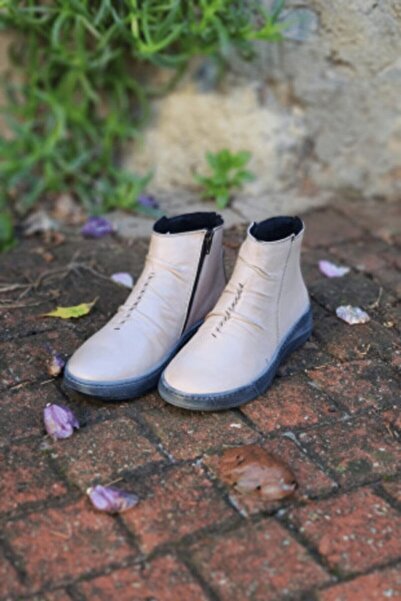 İNZE AYAKKABI Mink Genuine Leather Boots-Model Name:Tokyo