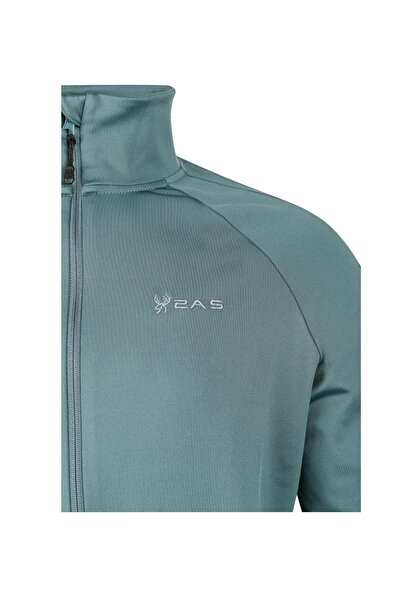 2AS Menza Tam Fermuarli Erkek Sweatshirt Gri