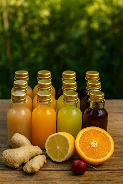 Rotanev 12 Adet Şeffaf Cam Shot Şişesi Sızdırmaz Gold Metal Kapaklı Koku Süs Çok Amaçlı Şişe 50ml