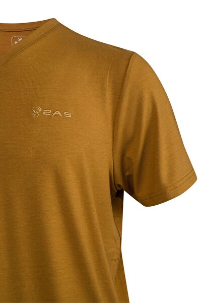 2AS Victor Чоловіча футболка з V-подібним вирізом, світло-коричнева