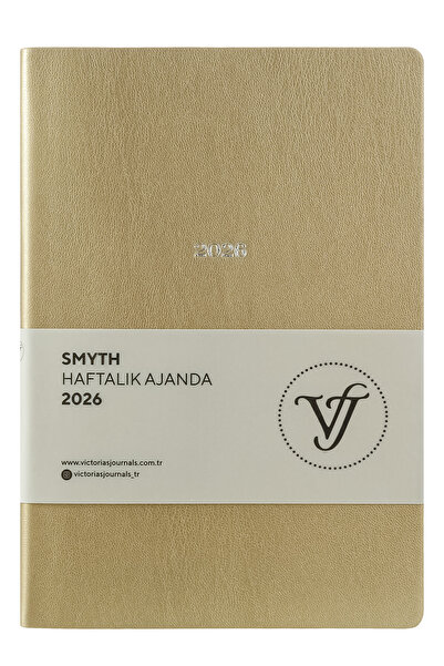Victoria's Journals Smyth 2026 Haftalık Ajanda A5 (14x21cm) Esnek Kapak Ivory...
