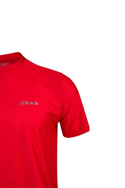 2AS Capri Sıfır Yaka T-Shirt Kırmızı