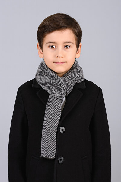 Sebir Moda Herringbone Patterned Knitwear Children's Scarf (Age 5-10, 30X140Cm)