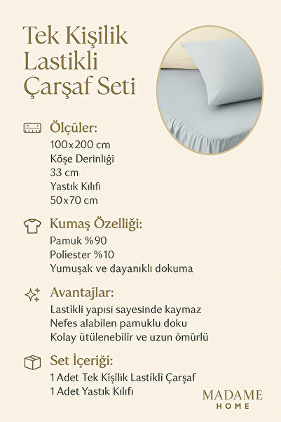 Madame Home White Fitted Sheets Suitable for Daily Use Hotel Business