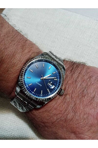 Brality ساعة يد رجالية بهيكل فولاذي (سوار فولاذي فضي) (مينا أزرق داكن) - 6044