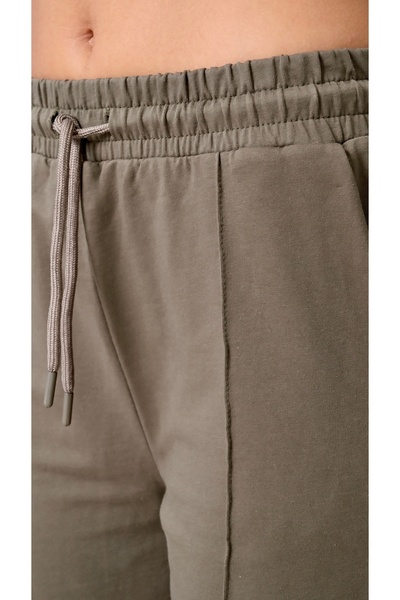 Ergün Γυναικείο παντελόνι με ψηλόμεσο μπροστινό μέρος με λεπτομέρεια από χαλαρό κόψιμο