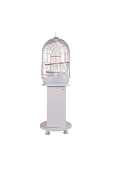 Kanki Pet Silindir papağan kafesi 403B ve mobilya stand