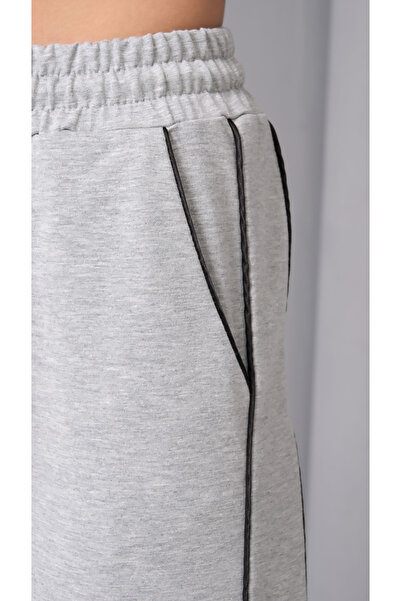 Ergün Γυναικείο παντελόνι με φαρδιά εφαρμογή ριγέ Premium βαμβακερό παντελόνι με 2 κλωστές