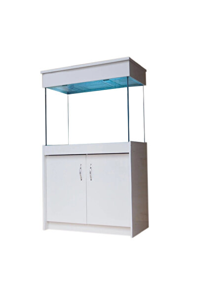 Kanki Pet Akvaryum Mobilyalı 80 x 50 x 60 cm (240 Litre) Beyaz