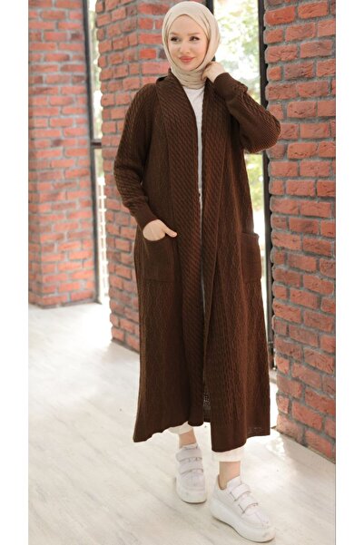 Marselline Brown Patterned Cardigan