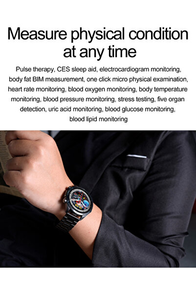 VALDUS Ceas inteligent VE 57 PRO AMOLED 1.43" 466x466 Fitness Sport Rezistent la apă IP68