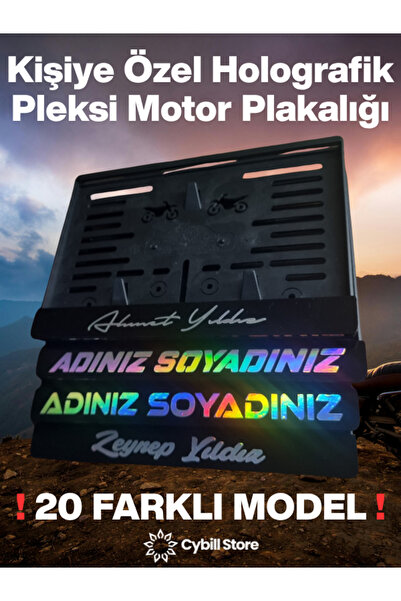 CybillStore Kişiye Özel Motor Plaka Hologram Yazı İstediğinizi Yazdırın