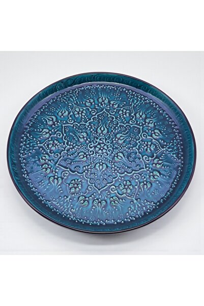 sharpart Authentic Patterned Embossed Ceramic 8-Piece Breakfast and Snack Presentation Set