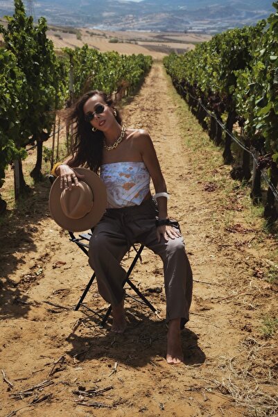 NK Women's High Waist Elastic Relaxed Fit Cotton Trousers – Solana