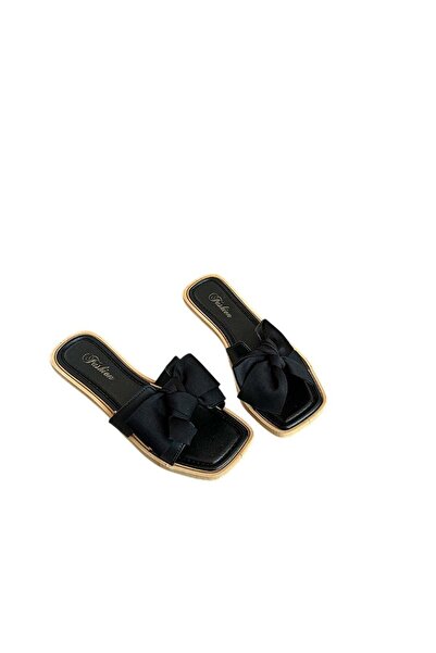 huitich Fairy Style Bowknot Wedge Flip Flops Size 36–37 Soft Sole Outdoor Sandals