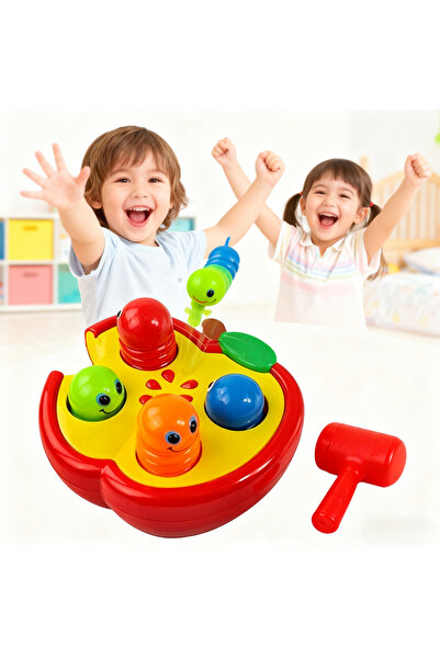 LIXADA Happy Cherry Whack A Mole Play Percussion Toys Preschool Toddler Toy