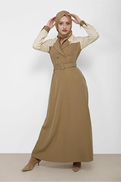 Alvina ΦΟΡΕΜΑ ΚΛΑΣΙΚΟ ΠΟΥΚΑΜΙΣΟ ΔΙΧΡΩΜΙΚΟ ΜΕ ΖΩΝΗ 42248