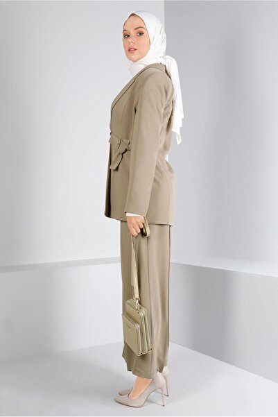 Alvina Buttoned Double Pants with Belt Detail. Team 30309