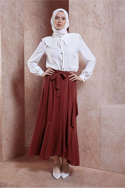 Alvina KUŞAKLI VOLANLI ETEK 60574