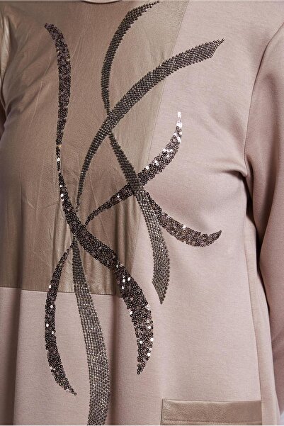 Alvina TAŞ BASKILI TESETTÜR ELBİSE 45058