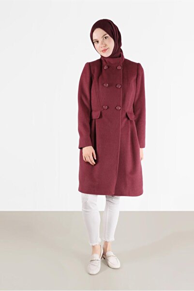 Alvina Buttoned Coat with Pockets - Model 90253