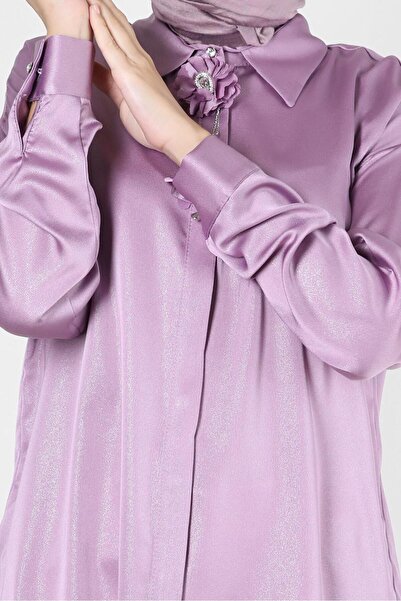 Alvina ÇİÇEK DETAYLI GÖMLEK YAKA BLUZ 43799