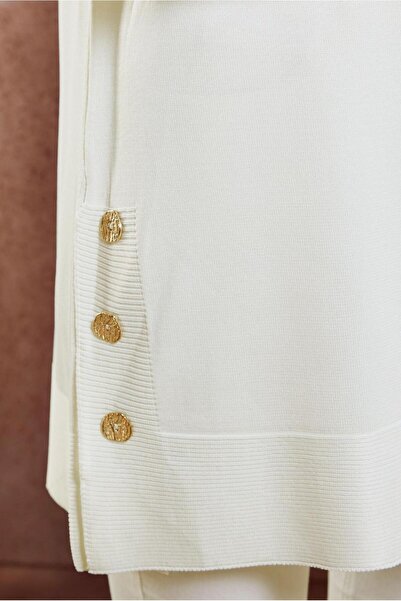 Alvina 45018 Model Button Detailed Knitwear Tunic