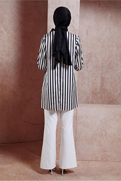 Alvina Satin Tunic - Striped Model 44629