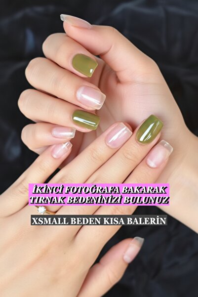 Easy Beauty 100 Adet Jel Tips XSMALL Beden Kısa Balerin Takma Tırnak Seti
