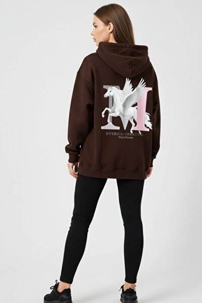 UNCİA OUTDOORS سويت شيرت مطبوع كبير الحجم للجنسين