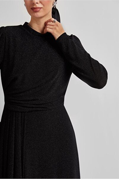 Alvina DRAPE DETAYLI SİMLİ ELBİSE 45677