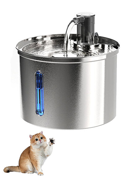 KidLe نافورة مياه أوتوماتيكية من الفولاذ المقاوم للصدأ للقطط