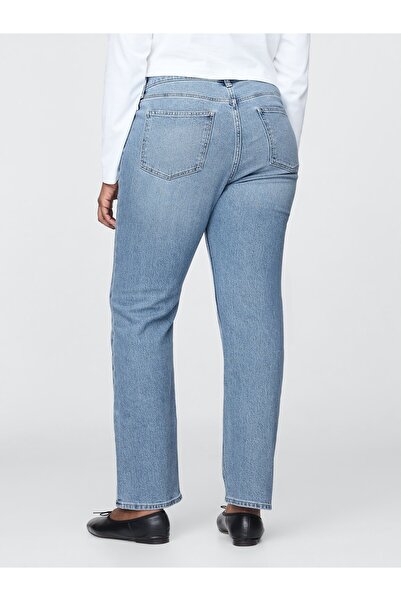 GAP Kadın MEDIUM INDIGO 15 90s Straight Washwell™ Jean Pantolon